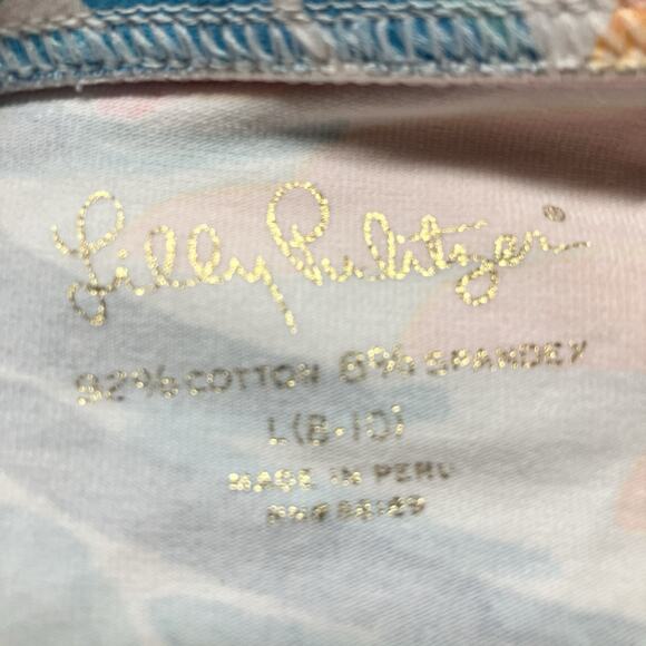 Lilly Pulitzer Maia Cropped Leggings Goombay Smashed Reduced Girls Size L (8/10) - Picture 7 of 10